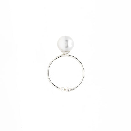 White South Sea Pearl Ring 9 mm Silver 925 Ring | The South Sea Pearl |  The South Sea Pearl