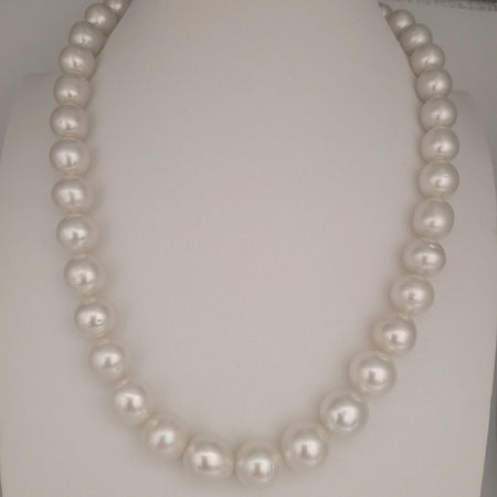 White South Sea Pearls 11-13 mm Very High Luster, 18K Gold Clasp | The South Sea Pearl |  The South Sea Pearl