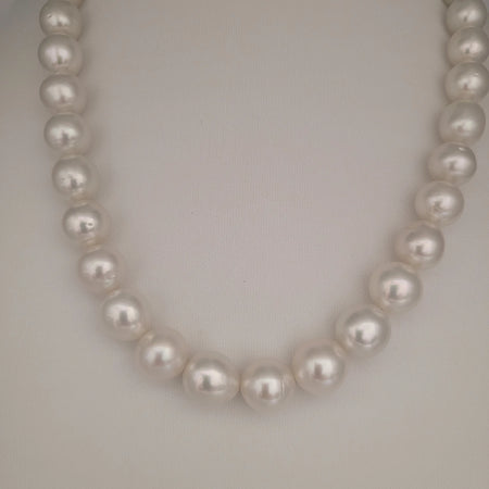 White South Sea Pearls 11-13 mm Very High Luster, 18K Gold Clasp | The South Sea Pearl |  The South Sea Pearl