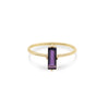 Amethyst Precious Stone 9 x 7 mm Baguette 14K Yellow Gold - MIMUKA