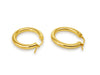Hoop Earrings in Silver Gold Plated 28 x 25 mm Oval Shape - MIMUKA
