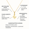 MIMUKA Jewels – 18K Yellow Gold “M” Pendant Necklace - MIMUKA
