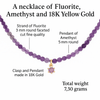 Necklace crafted from natural gemstones and fine 18K yellow gold. - MIMUKA