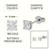 Pendientes Oro Blanco 18K y Diamantes Naturales - MIMUKA