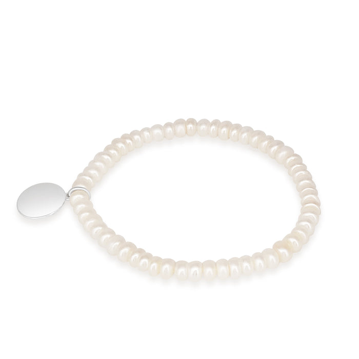 Pulsera Perlas Cultivadas Personalizada Inicial Letra - MIMUKA