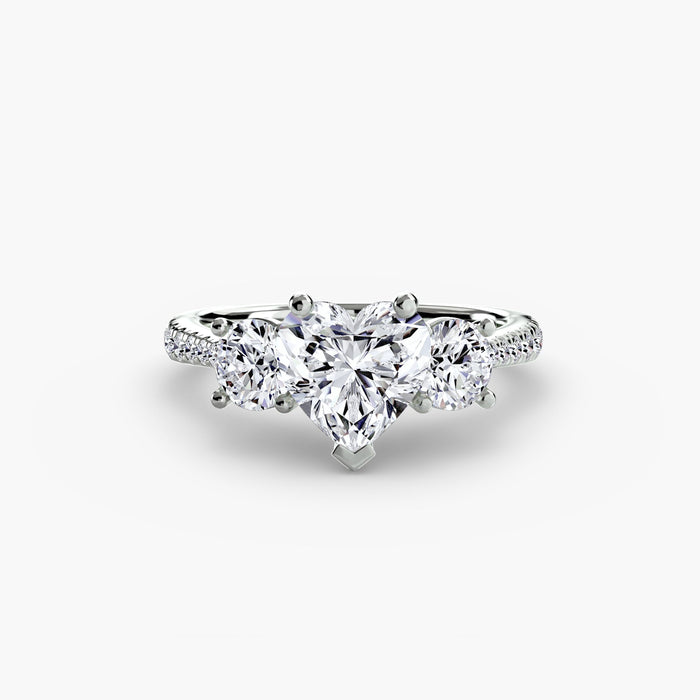 Three - Stone with Pavé Band - MIMUKA