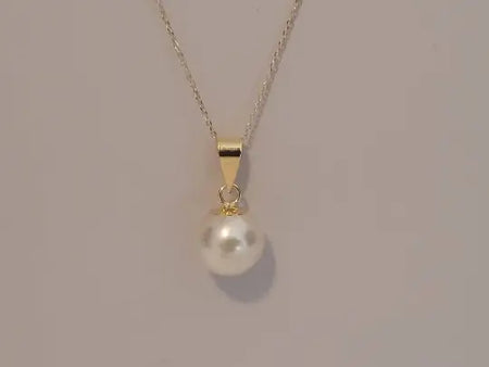 18K Akoya Pearl Pendant 9 mm Round AAA 18 Karats Solid Gold Pendant Necklace -  The South Sea Pearl