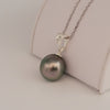 Tahiti Pearl 12 mm Natural Black-Green Color and High Luster |  The South Sea Pearl |  The South Sea Pearl