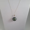 Tahiti Pearl 15 mm Round AAA, 18 Karat White Gold Pendant |  The South Sea Pearl |  The South Sea Pearl