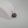 Tahiti Pearl 15 mm Round AAA, 18 Karat White Gold Pendant |  The South Sea Pearl |  The South Sea Pearl