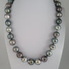 Tahiti Pearls Necklace of Natural Multicolors and Very High Luster, 12.1 - 13.3 mm,  18K Gold Clasp |  The South Sea Pearl |  The South Sea Pearl
