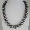 Tahiti Pearls Necklace 14.8 x 12.0 mm Dark Natural Color and Very High Luster |  The South Sea Pearl |  The South Sea Pearl