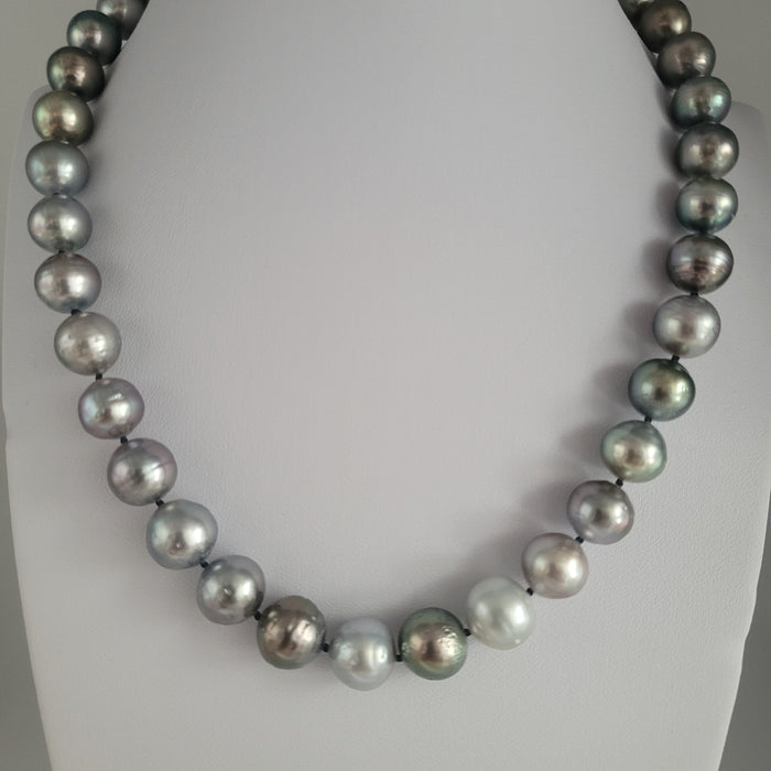 Tahiti Pearl Necklace Natural multicolor 10-11 mm |  The South Sea Pearl |  The South Sea Pearl