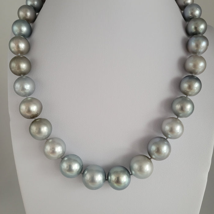 Tahiti Pearls 12-15 Round Natural Silver Color |  The South Sea Pearl |  The South Sea Pearl