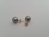 Beautiful Tahitian Pearl Earrings, Manufactured in 18K Yellow Gold & 925 mls Sterling Silver - Only at  The South Sea Pearl