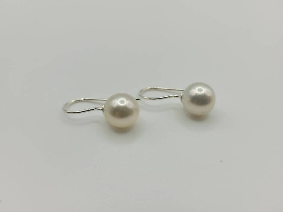 Dangle Pearl Earrings white Color 9-10 mm Earrings - Only at  The South Sea Pearl