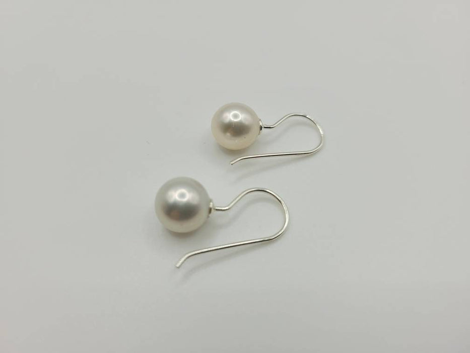 Dangle Pearl Earrings white Color 9-10 mm Earrings - Only at  The South Sea Pearl