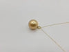 A Deep Golden Natural Color South Sea Pearl 13.30 mm 18 Karat Solid Gold Pendant Necklace -  The South Sea Pearl