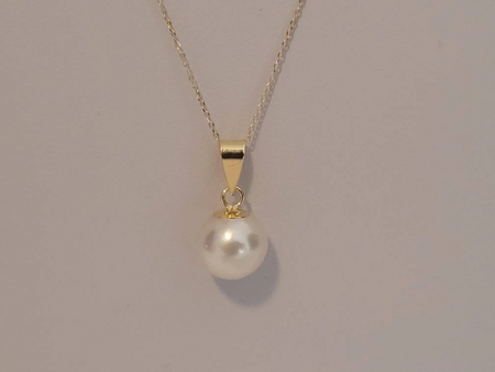 18K Akoya Pearl Pendant, Round AAA 18 Karats Solid Gold, Pendant Necklace -  The South Sea Pearl