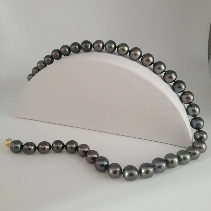 Tahiti Pearls Necklace 10-12 mm Dark Multicolor |  The South Sea Pearl |  The South Sea Pearl