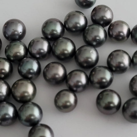 Tahiti Pearls 9 mm Round AAA, Wholesale Lot 40 pcs (Pinctada margaritifera) - Only at The South Sea Pearl