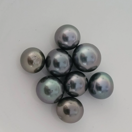 Loose Tahitian Pearls of Natural Dark Color and High Luster, size 10-11 mm -  The South Sea Pearl