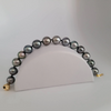 Bracelet of Tahitian Pearls, Natural Color and High Luster, 18 Karat Solid Gold | The South Sea Pearl |  The South Sea Pearl