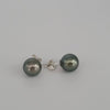 Tahitian Pearl Earrings in 925 Sterling Silver - Sizes from 9-11mm | The South Sea Pearl |  The South Sea Pearl