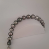 Tahitian Pearls Bracelet AAA, Round, Natural Color and Luster, 18K Solid White Gold |  The South Sea Pearl |  The South Sea Pearl