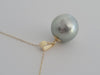 Tahiti Pearl 13 mm Round Silver-Green Natural Color - Only at  The South Sea Pearl