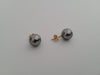 Tahitian Pearl Earrings 9 mm Round 18 Karat Gold with Certificate of Authenticity - Only at  The South Sea Pearl