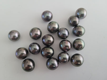 Tahiti Pearls 11 mm Semi-Round, High Luster and Orient , Wholesale Lot 18 pieces - Only at  The South Sea Pearl