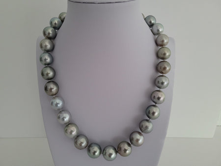Tahiti Pearls 13-15 mm Round Natural Cokor and Luster, Solid Gold 18 Karat Clasp - Only at  The South Sea Pearl