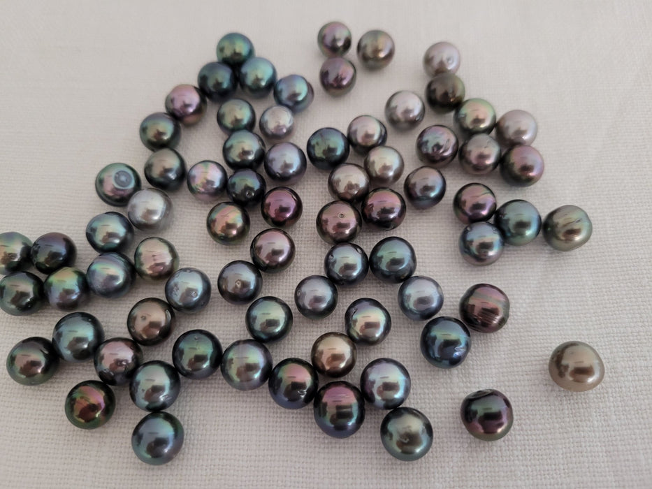 Tahiti Pearls 9 mn Natural Dark Multicolor, High Luster, Wholesale Lot - Only at  The South Sea Pearl