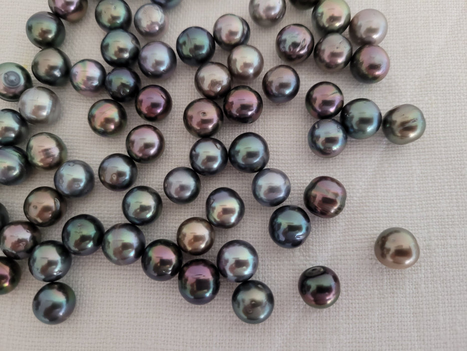 Tahiti Pearls 9 mn Natural Dark Multicolor, High Luster, Wholesale Lot - Only at  The South Sea Pearl